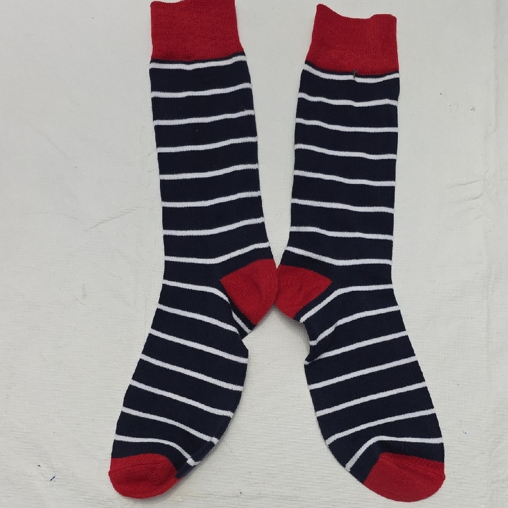 Striped Men's Socks - Red and Black